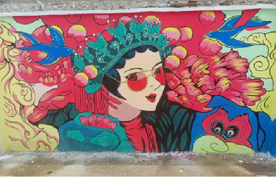  鹿邑墙体彩绘-网红墙
