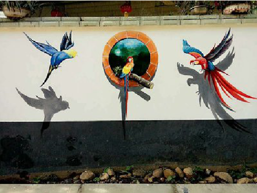  鹿邑视觉错位-3D墙绘设计