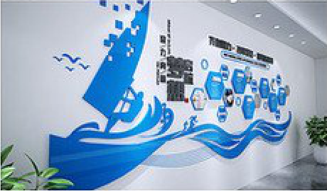  鹿邑海浪主题文化墙如何设计？