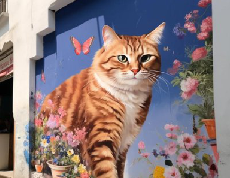  鹿邑自己绘制有个性的手绘墙