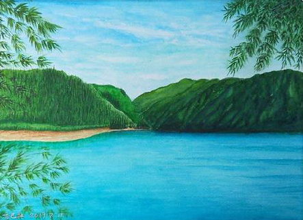  鹿邑在墙绘中，如何绘画绿水青山？